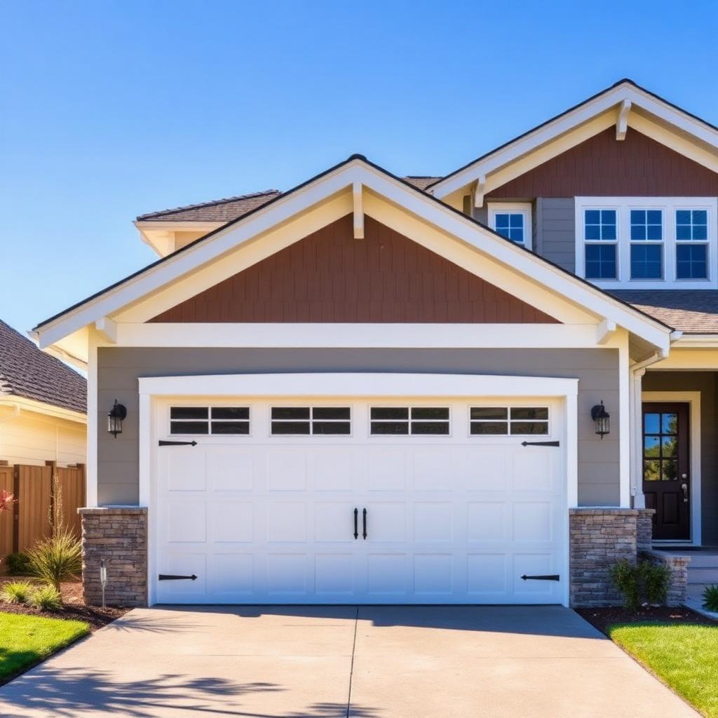 Luxury carriage-style garage door installed by Winchester Garage Doors